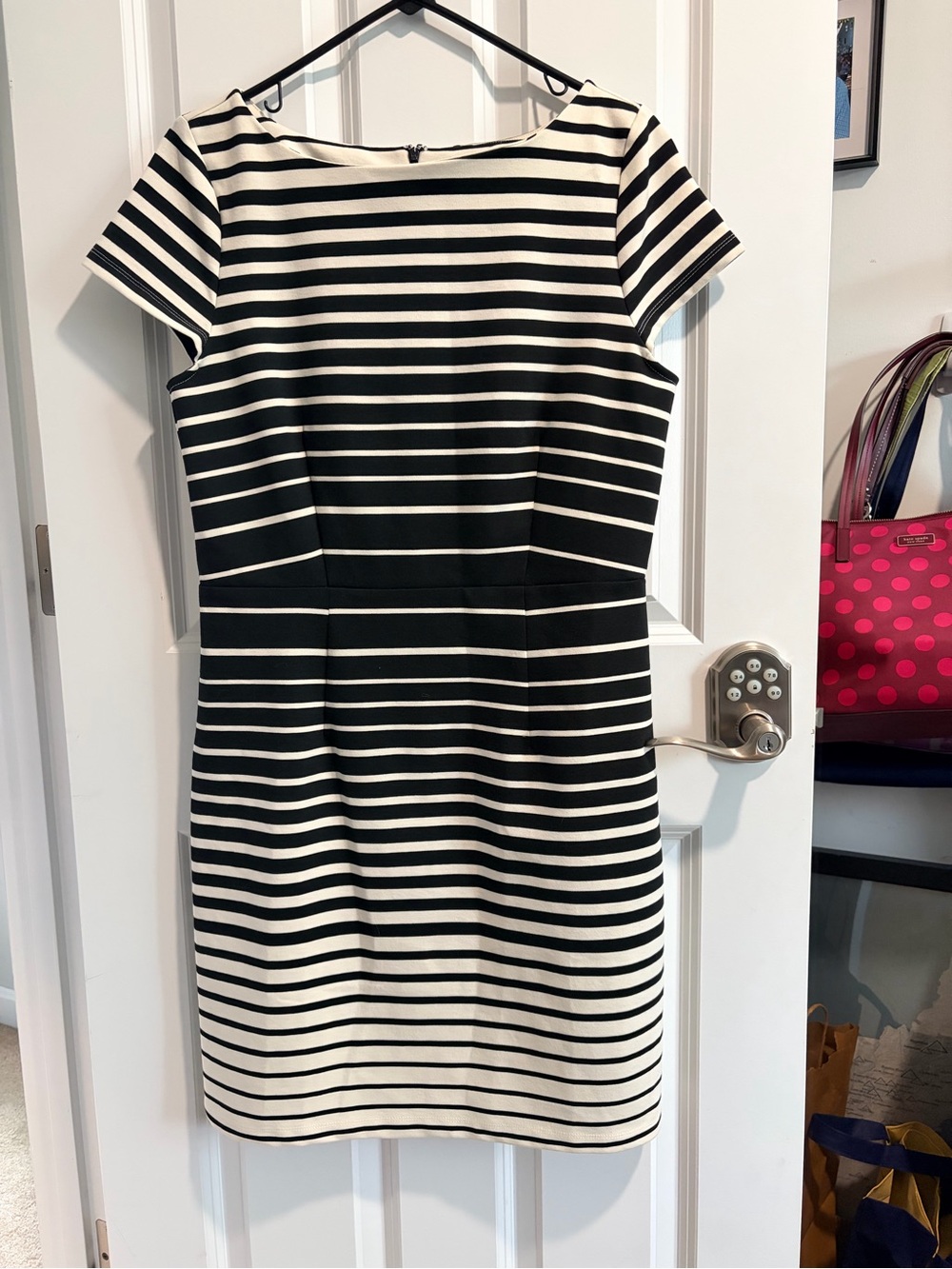 Ann Taylor Loft Classic Black and White Striped Sheath Dress NWT